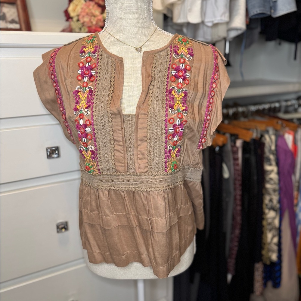 Blank London Brown Flower Boho Cottage Core.